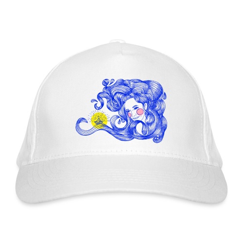 Water woman (blue) - Bio-Baseballkappe