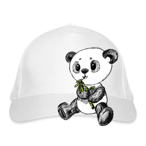 Panda bjørn farvet scribblesirii - Øko-baseballcap