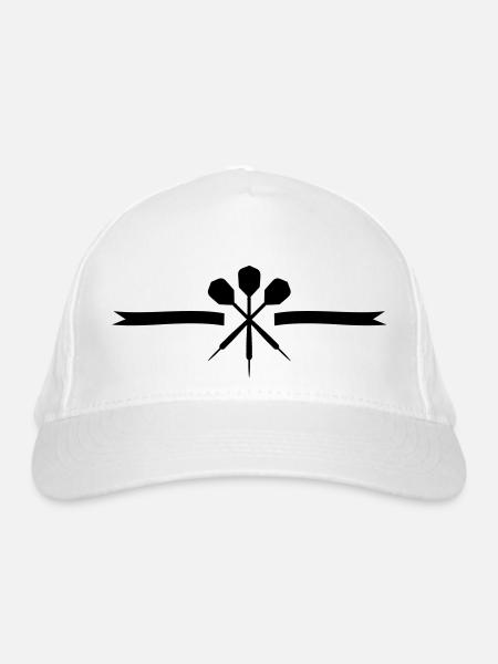 darts line - Bio-Baseballkappe - Weiß