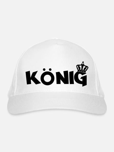 koenig - Bio-Baseballkappe - Weiß - Vorne