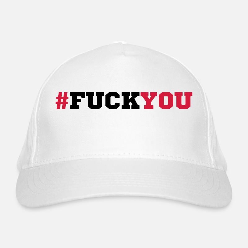 Hashtag text pattern symbol fuck you off logo desi Organic Baseball Cap