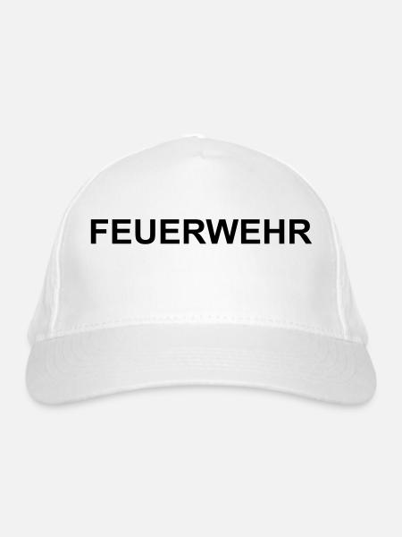 feuerwehr - Bio-Baseballkappe - Weiß