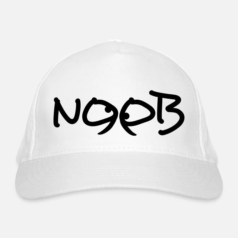 Noob comic eyes cartoon funny Organic Baseball Cap