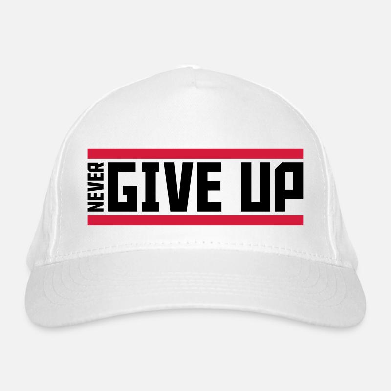 ne jamais abandonner les barres rouges cool ne jamais abandonner lo Casquette classique bio