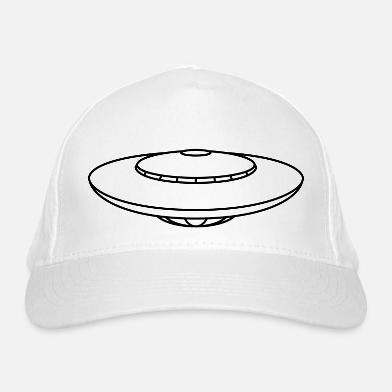 cool painted comic cartoon aliens Ufo flying sauce Organic Baseball Cap