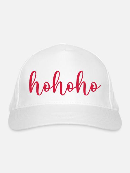 hohoho - Organic Baseball Cap - white - Front