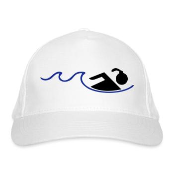 schwimmerin - Bio-Baseballkappe - Weiß - Vorne