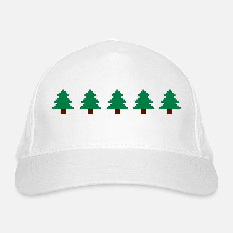 Weihnachtsbäume Pixel Bio-Baseballkappe