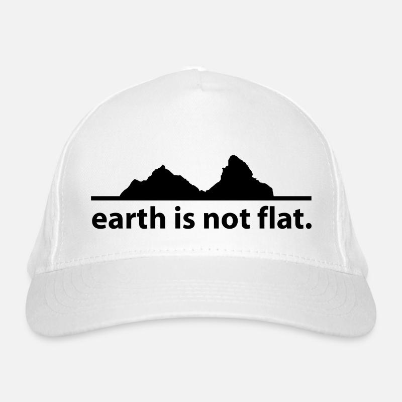 earth is not flat. Bio-Baseballkappe