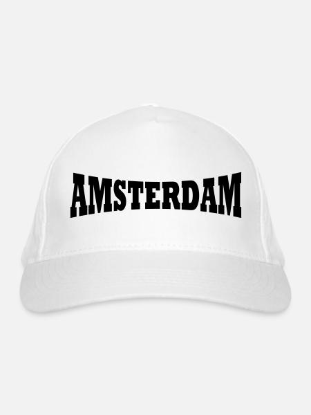 Amsterdam logo - Organic Baseball Cap - white