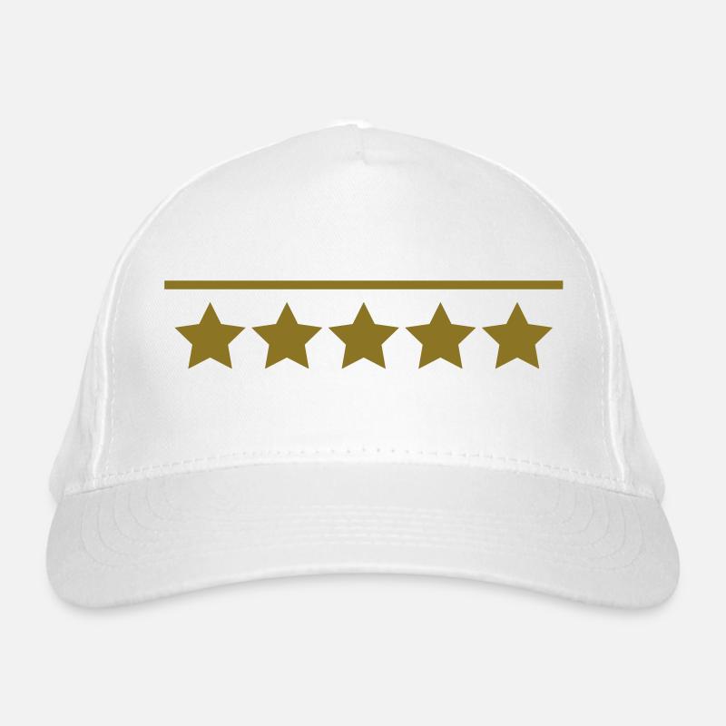5 Sterne Wertung Bewertung Bio-Baseballkappe