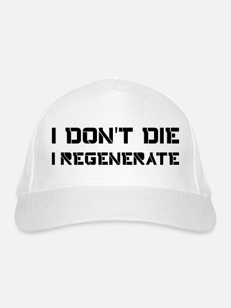 I don't die I regenerate (Doctor Who) - Casquette classique bio - blanc - Devant