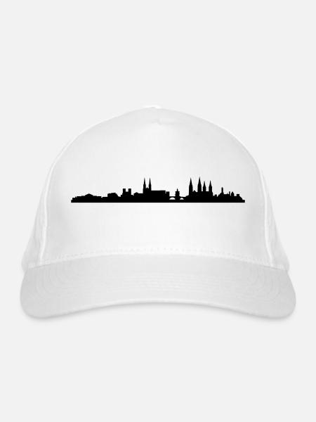 Skyline Bamberg - Bio-Baseballkappe - Weiß