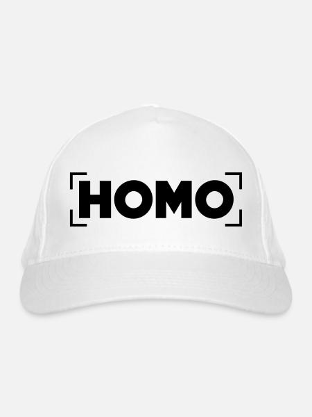 HOMO - Bio-Baseballkappe - Weiß