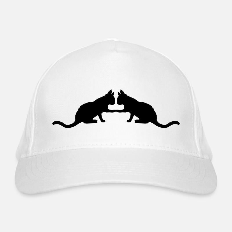 Silhouette 2 chats mignons Casquette classique bio