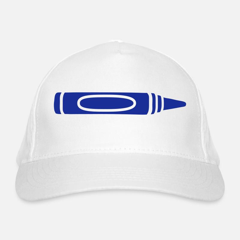 Crayon de cire bleue design cool Casquette classique bio