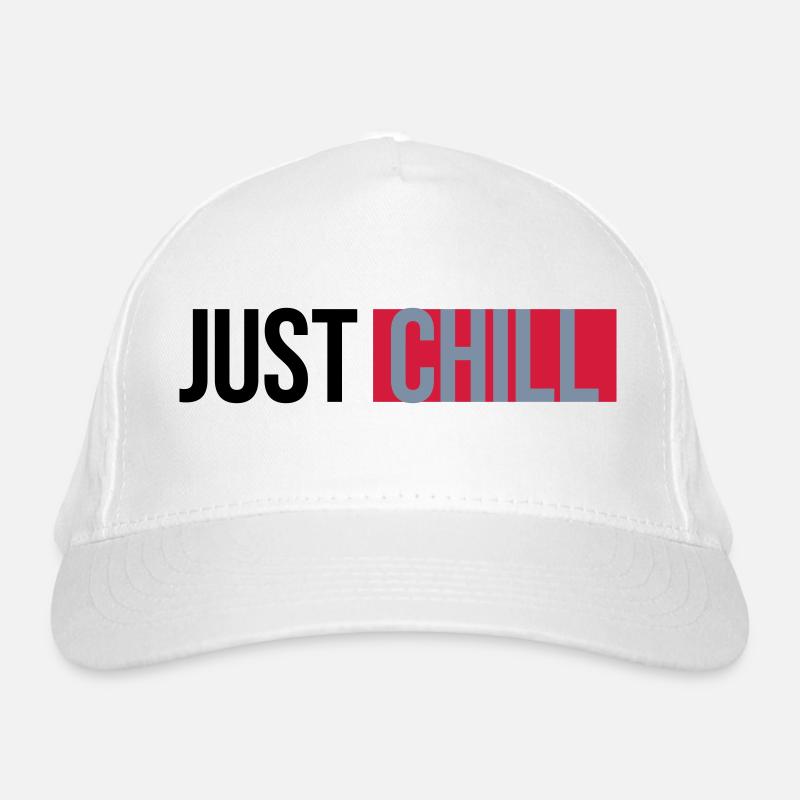 Just Chill Text Logo Bio-Baseballkappe