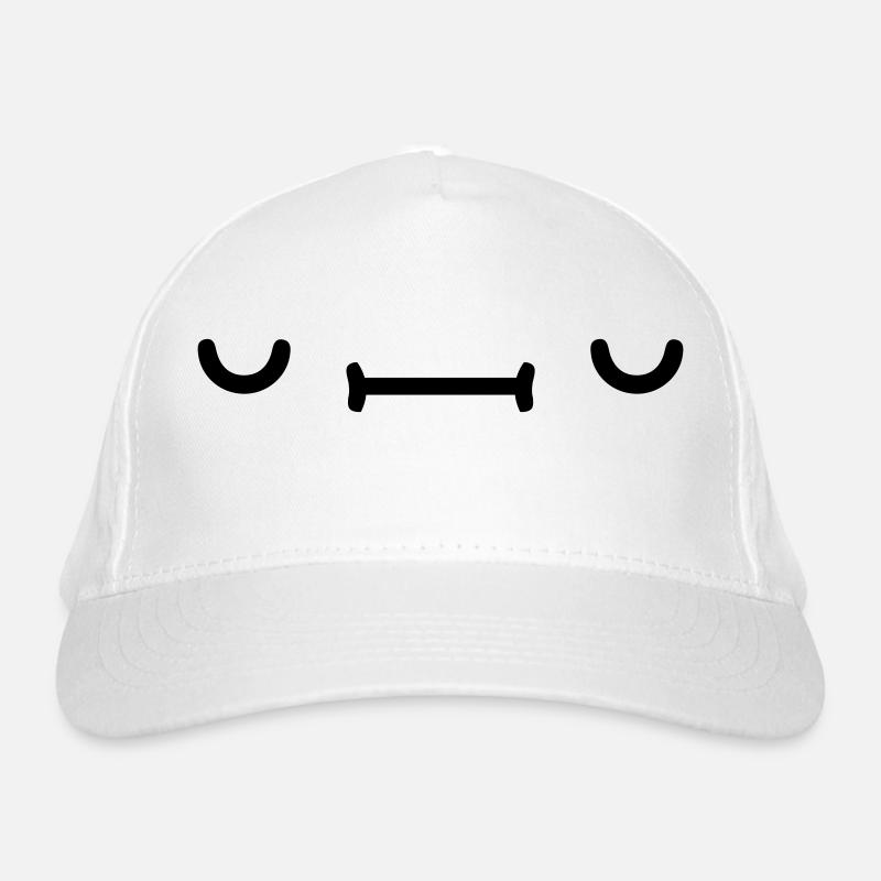 Sleeping face closed eyes Organic Baseball Cap