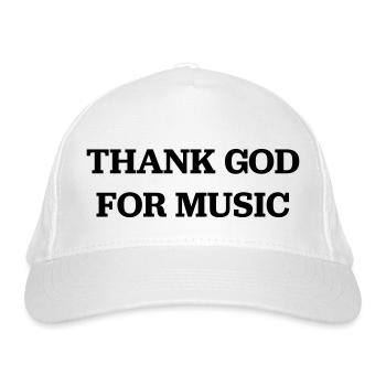Musik - Bio-Baseballkappe - Weiß - Vorne