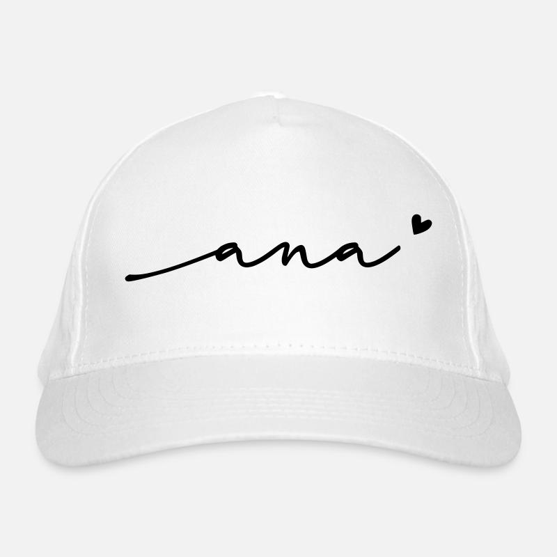 Ana Cursive Name Organic Baseball Cap