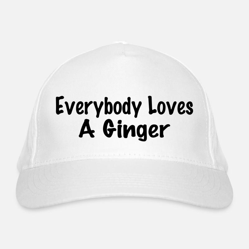 jeder liebt Ingwer Bio-Baseballkappe
