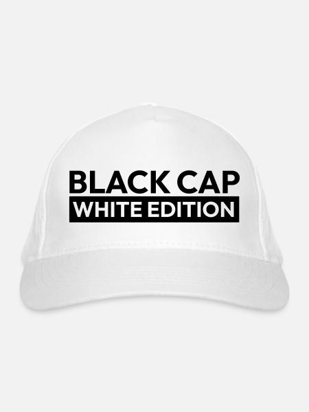 Black Cap White Edition - Bio-Baseballkappe - Weiß