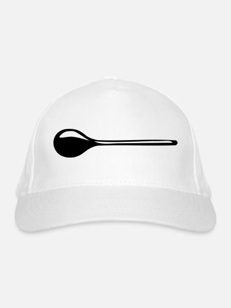Kochlöffel - Bio-Baseballkappe - Weiß