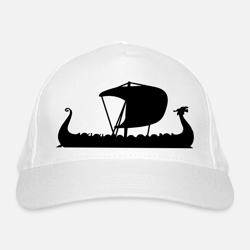 drakkar Wikingerschiff Bio-Baseballkappe