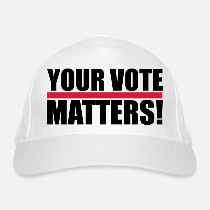 votre vote compte citation Casquette classique bio