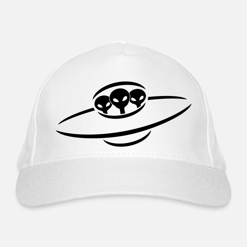 3 alien UFO space ship Organic Baseball Cap