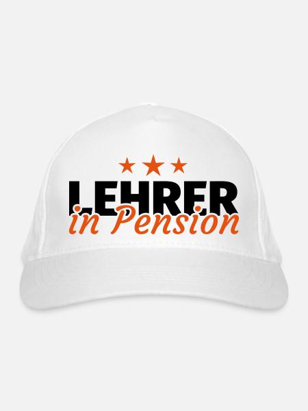 Lehrer Pension Ruhestand Rente Geschenk - Bio-Baseballkappe - Weiß