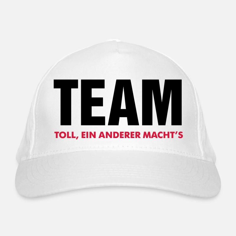 great team makes another's crew team player - Organic Baseball Cap - white