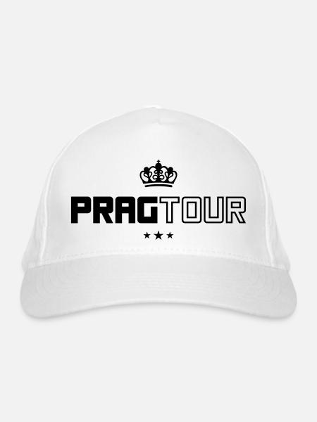 prag tour - Bio-Baseballkappe - Weiß - Vorne