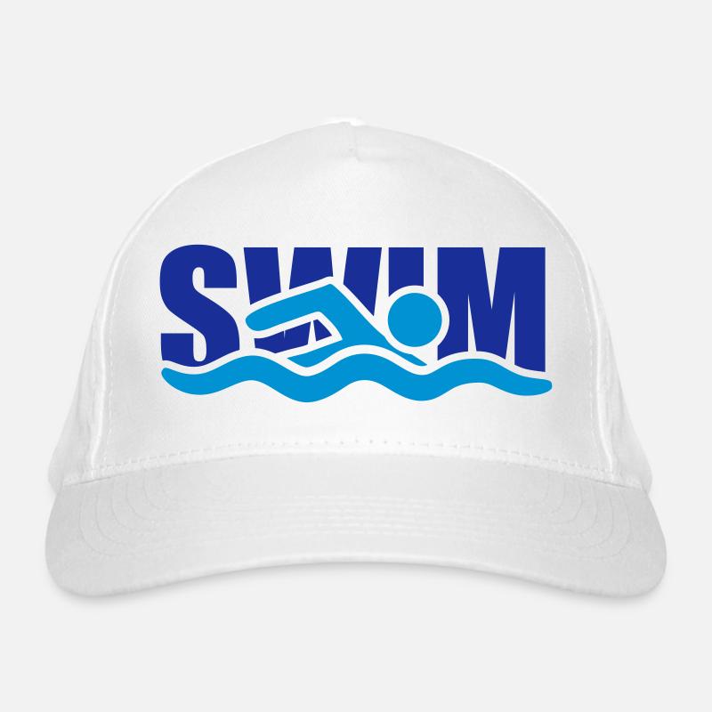 swim logo design schwimmen piktogramm baden schwim Bio-Baseballkappe