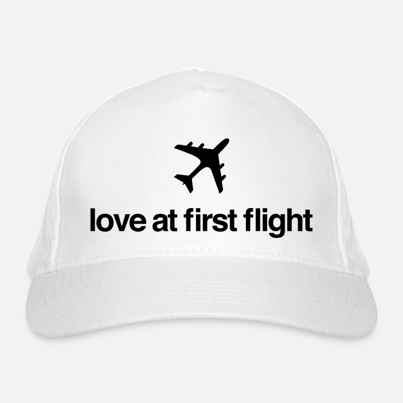 LOVE AT FIRST FLIGHT PLANE AIRPORT LOVER Organic Baseball Cap