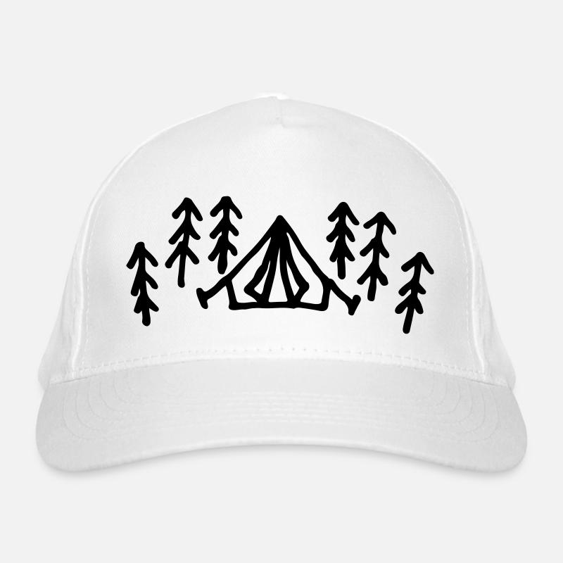 Tent Camping Landscape Organic Baseball Cap