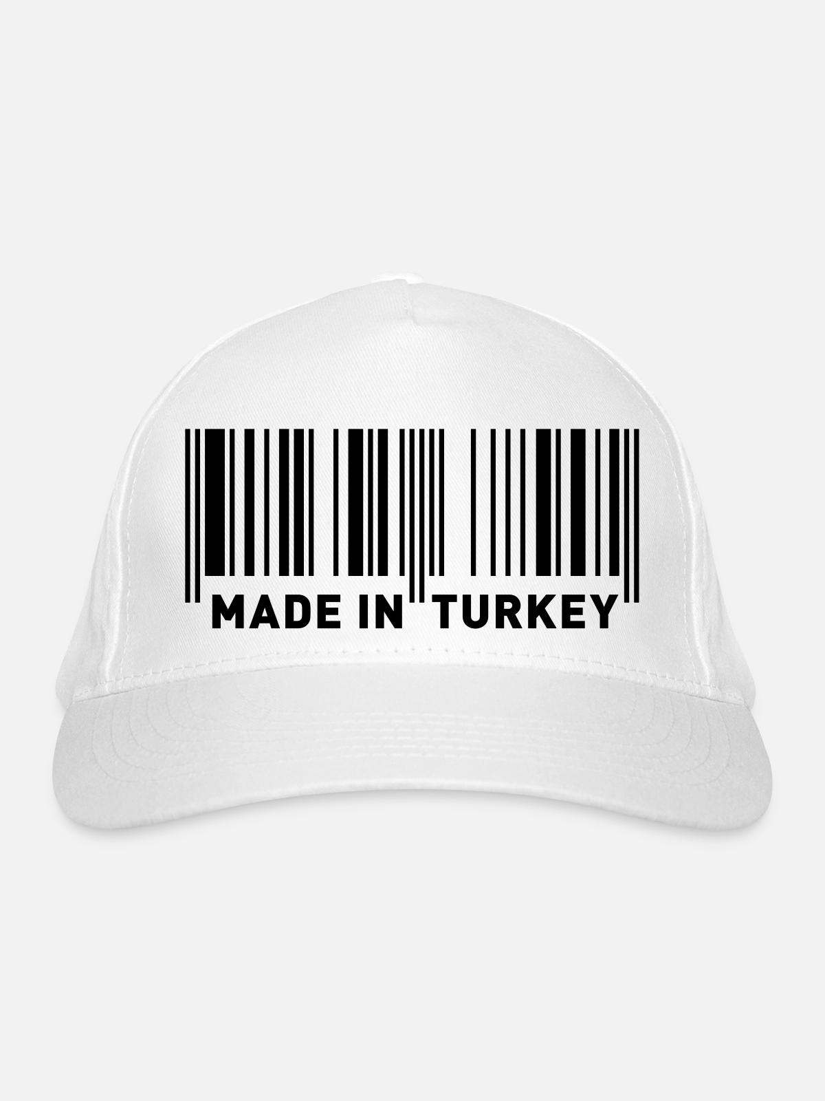 MADE IN TURKEY - Bio-Baseballkappe - Weiß - Vorne