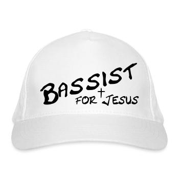 bassist for jesus by csDesign - Bio-Baseballkappe - Weiß - Vorne
