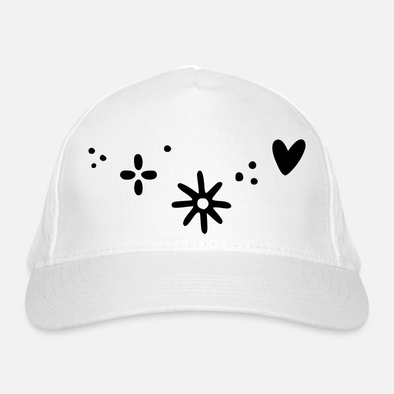 Heart Star Pattern Organic Baseball Cap