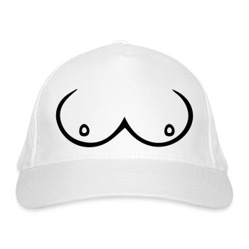 boobs - Organic Baseball Cap - white - Front