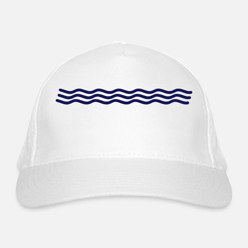 Lignes ondulées vagues ligne ondulée Casquette classique bio