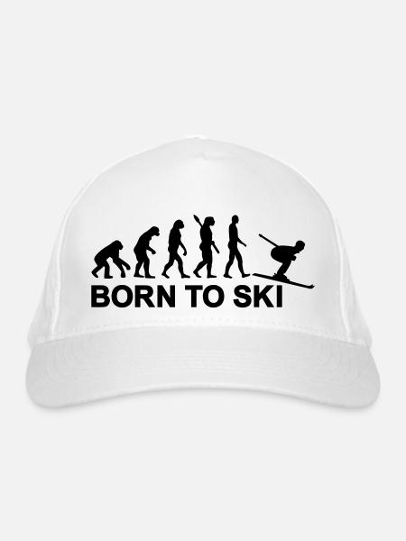 Évolution Ski - Casquette classique bio - blanc - Devant