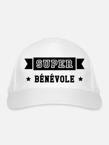 Bénévolat / Bénévole / Solidaire / Humanitaire - Casquette classique bio - blanc - Devant
