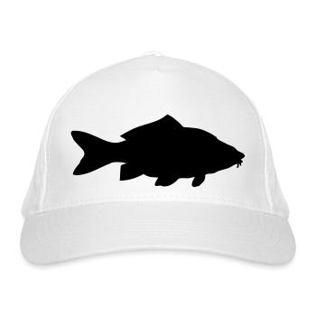 Karpfen - Fisch - Fish - Bio-Baseballkappe - Weiß - Vorne