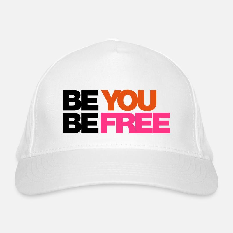 Typo Soyez libre Diversité 3C - Casquette classique bio - blanc
