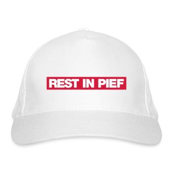 REST IN PIEF (R.I.P.) - Organic Baseball Cap - white - Front