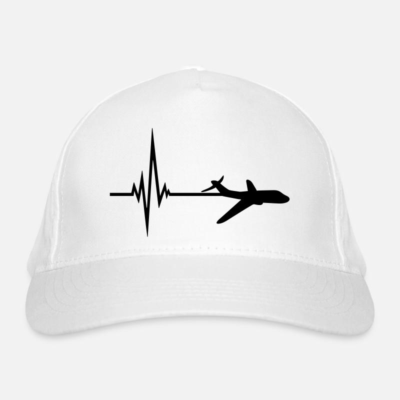 logo impulsion fréquence battement de coeur ligne Casquette classique bio