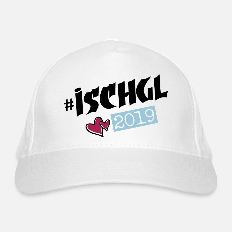 ischgl 2019 herzchen Bio-Baseballkappe