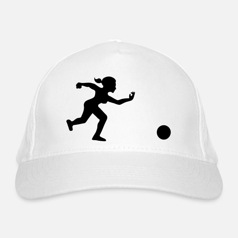 bowling player throws her ball Organic Baseball Cap