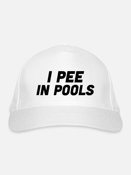 I pee in Pools - Bio-Baseballkappe - Weiß